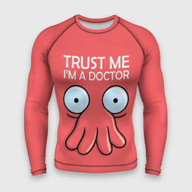 Мужской рашгард 3D с принтом Trust Me Im a Doctor в городе Новоалтайск,  |  | all | bender | doctor | futurama | humans | kill | mult | robot | simpsons | space | trust | zoidberg | бендер | зойдберг | космос | мульт | мультик | мультфильм | робот | симпсоны | футурама
