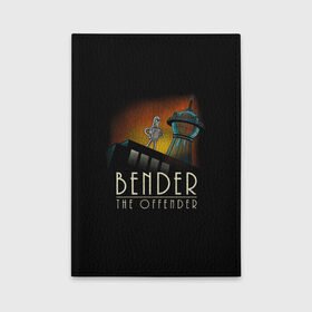 Обложка для автодокументов с принтом Bender The Offender в городе Новоалтайск, натуральная кожа |  размер 19,9*13 см; внутри 4 больших “конверта” для документов и один маленький отдел — туда идеально встанут права | Тематика изображения на принте: all | bender | doctor | futurama | humans | kill | mult | robot | simpsons | space | trust | zoidberg | бендер | зойдберг | космос | мульт | мультик | мультфильм | робот | симпсоны | футурама
