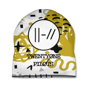 Шапка 3D с принтом Twenty one pilots в городе Новоалтайск, 100% полиэстер | универсальный размер, печать по всей поверхности изделия | city | josh dun | twenty one pilots | tyler joseph | urban | альбом | город | музыка