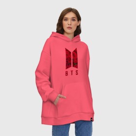 Худи SuperOversize хлопок с принтом BTS Roses в городе Новоалтайск, 70% хлопок, 30% полиэстер, мягкий начес внутри | карман-кенгуру, эластичная резинка на манжетах и по нижней кромке, двухслойный капюшон
 | bangtan | beyond | boys | bts | bulletproof | k pop | roses | scene | suga | the | арэма | бтс | джин | корейский | лого | логотип | музыка | поп | розы | чина | шуга
