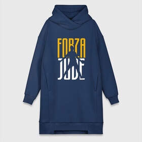 Платье-худи хлопок с принтом Forza Juve в городе Новоалтайск,  |  | champion | cr7 | cristiano | game | goal | italy | juventus | madrid | real | ronaldo | spain | team | буффон | гол | дибала | золотой мяч | игрок | испания | италия | криштиану | мадрид | португалия | реал | роналду | спорт | тренер | футбол | 