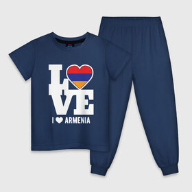 Детская пижама хлопок с принтом Love Armenia в городе Новоалтайск, 100% хлопок |  брюки и футболка прямого кроя, без карманов, на брюках мягкая резинка на поясе и по низу штанин
 | 