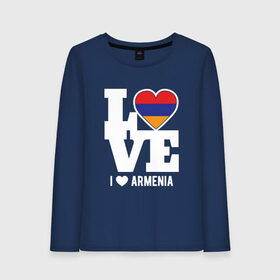Женский лонгслив хлопок с принтом Love Armenia в городе Новоалтайск, 100% хлопок |  | 