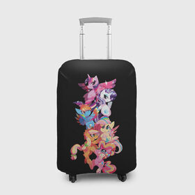 Чехол для чемодана 3D с принтом My Little Pony в городе Новоалтайск, 86% полиэфир, 14% спандекс | двустороннее нанесение принта, прорези для ручек и колес | fax | little | lord | mult | my little pony | pony | princess | series | shadow | unicorn | детей | для | единорог | единороги | лошади | лошадки | маленькая | мальнький | пони | тень