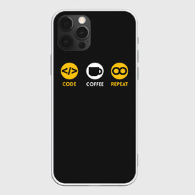 Чехол для iPhone 12 Pro Max с принтом Code Coffee Repeat в городе Новоалтайск, Силикон |  | admin | administrator | calm | code | coder | coding | engineer | job | keep | programmer | администратор | айти | инженер | код | кодинг | программа | программист | профессия | сисадмин