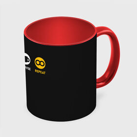 Кружка 3D с принтом Code Coffee Repeat в городе Новоалтайск, керамика | ёмкость 330 мл | Тематика изображения на принте: admin | administrator | calm | code | coder | coding | engineer | job | keep | programmer | администратор | айти | инженер | код | кодинг | программа | программист | профессия | сисадмин