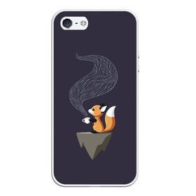 Чехол для iPhone 5/5S матовый с принтом Coffee Fox в городе Новоалтайск, Силикон | Область печати: задняя сторона чехла, без боковых панелей | Тематика изображения на принте: coffee | cute | fox | foxes | ginger | tail | забавная | кофе | кофеёк | кофеёчек | лис | лиса | лисица | лисицы | лисичка | лисички | лисы | милая | рыжая | рыжие | смешная | фыр | хвост | хвосты