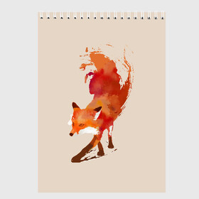 Скетчбук с принтом Paint Fox в городе Новоалтайск, 100% бумага
 | 48 листов, плотность листов — 100 г/м2, плотность картонной обложки — 250 г/м2. Листы скреплены сверху удобной пружинной спиралью | Тематика изображения на принте: cute | fox | foxes | ginger | paint | tail | забавная | краска | лис | лиса | лисица | лисицы | лисичка | лисички | лисы | милая | рыжая | рыжие | смешная | фыр | хвост | хвосты