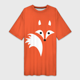 Платье-футболка 3D с принтом Лисичка в городе Новоалтайск,  |  | cute | fox | foxes | ginger | tail | забавная | лис | лиса | лисица | лисицы | лисичка | лисички | лисы | милая | рыжая | рыжие | смешная | фыр | хвост | хвосты