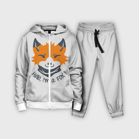 Детский костюм 3D с принтом Hello Fox в городе Новоалтайск,  |  | Тематика изображения на принте: cute | fox | foxes | ginger | hello | tail | забавная | лис | лиса | лисица | лисицы | лисичка | лисички | лисы | милая | привет | рыжая | рыжие | смешная | фыр | хвост | хвосты