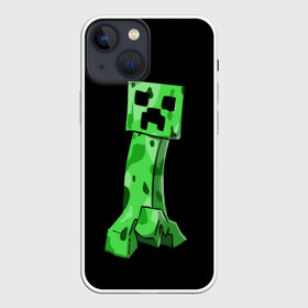 Чехол для iPhone 13 mini с принтом Крипер в городе Новоалтайск,  |  | craft | creeper | enderman | mine | minecraft | miner | online | skeleton | sword | tnt | world | zombie | динамит | зомби | игра | игры | кирка | крипер | майнер | майнкрафт | меч | мир | онлайн | скелетон