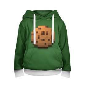 Детская толстовка 3D с принтом Minecraft Печенька в городе Новоалтайск, 100% полиэстер | двухслойный капюшон со шнурком для регулировки, мягкие манжеты на рукавах и по низу толстовки, спереди карман-кенгуру с мягким внутренним слоем | Тематика изображения на принте: cookies | craft | creeper | mine | minecraft | miner | online | skeleton | sword | tnt | world | zombie | зомби | игра | игры | кирка | крипер | майнер | майнкрафт | меч | мир | онлайн | печенье | печенька | скелетон