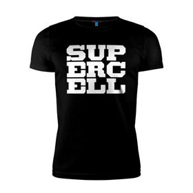 Мужская футболка премиум с принтом SUPERCELL в городе Новоалтайск, 92% хлопок, 8% лайкра | приталенный силуэт, круглый вырез ворота, длина до линии бедра, короткий рукав | supercell | игра | клеш | клэш | суперселл