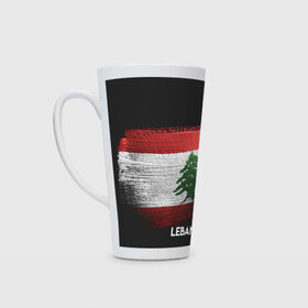 Кружка Латте с принтом LEBANON(Ливан) в городе Новоалтайск, Белая керамика | Объем 480 мл; Высота 150 мм; Диаметр 90 мм | Тематика изображения на принте: lebanon | urban | город | ливан | мир | путешествие | символика | страны | флаг