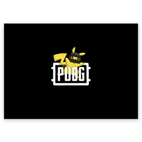 Поздравительная открытка с принтом Pikachu PUBG в городе Новоалтайск, 100% бумага | плотность бумаги 280 г/м2, матовая, на обратной стороне линовка и место для марки
 | battle | battlegrounds | chicken | dinner | game | games | player | playerunknowns | pubg | royale | unknown | winner | битва | игра | игрок | игры | королевская | курица | обед | пабг | победитель | сковорода | сковородка