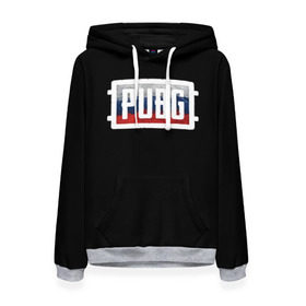 Женская толстовка 3D с принтом PUBG RUSSIA в городе Новоалтайск, 100% полиэстер  | двухслойный капюшон со шнурком для регулировки, мягкие манжеты на рукавах и по низу толстовки, спереди карман-кенгуру с мягким внутренним слоем. | battle | battlegrounds | chicken | dinner | game | games | player | playerunknowns | pubg | royale | unknown | winner | битва | игра | игрок | игры | королевская | курица | обед | пабг | победитель | сковорода | сковородка