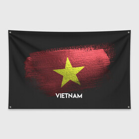 Флаг-баннер с принтом VIETNAM(Вьетнам) в городе Новоалтайск, 100% полиэстер | размер 67 х 109 см, плотность ткани — 95 г/м2; по краям флага есть четыре люверса для крепления | Тематика изображения на принте: urban | vietnam | город | мир | путешествие | символика | страны | флаг