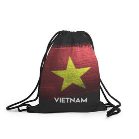 Рюкзак-мешок 3D с принтом VIETNAM(Вьетнам) в городе Новоалтайск, 100% полиэстер | плотность ткани — 200 г/м2, размер — 35 х 45 см; лямки — толстые шнурки, застежка на шнуровке, без карманов и подкладки | Тематика изображения на принте: urban | vietnam | город | мир | путешествие | символика | страны | флаг