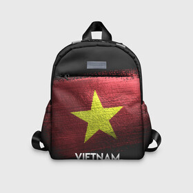 Детский рюкзак 3D с принтом VIETNAM(Вьетнам) в городе Новоалтайск, 100% полиэстер | лямки с регулируемой длиной, сверху петелька, чтобы рюкзак можно было повесить на вешалку. Основное отделение закрывается на молнию, как и внешний карман. Внутри дополнительный карман. По бокам два дополнительных кармашка | Тематика изображения на принте: urban | vietnam | город | мир | путешествие | символика | страны | флаг