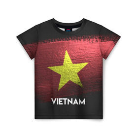 Детская футболка 3D с принтом VIETNAM(Вьетнам) в городе Новоалтайск, 100% гипоаллергенный полиэфир | прямой крой, круглый вырез горловины, длина до линии бедер, чуть спущенное плечо, ткань немного тянется | urban | vietnam | город | мир | путешествие | символика | страны | флаг