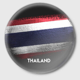Значок с принтом Тайланд(Thailand) в городе Новоалтайск,  металл | круглая форма, металлическая застежка в виде булавки | Тематика изображения на принте: thailand | urban | город | мир | путешествие | символика | страны | таиланд | флаг