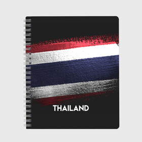 Тетрадь с принтом Тайланд(Thailand) в городе Новоалтайск, 100% бумага | 48 листов, плотность листов — 60 г/м2, плотность картонной обложки — 250 г/м2. Листы скреплены сбоку удобной пружинной спиралью. Уголки страниц и обложки скругленные. Цвет линий — светло-серый
 | Тематика изображения на принте: thailand | urban | город | мир | путешествие | символика | страны | таиланд | флаг