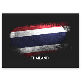 Поздравительная открытка с принтом Тайланд(Thailand) в городе Новоалтайск, 100% бумага | плотность бумаги 280 г/м2, матовая, на обратной стороне линовка и место для марки
 | Тематика изображения на принте: thailand | urban | город | мир | путешествие | символика | страны | таиланд | флаг