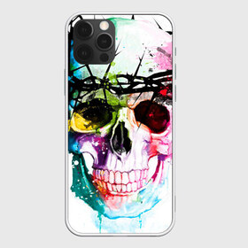 Чехол для iPhone 12 Pro Max с принтом Череп и краска в городе Новоалтайск, Силикон |  | bone | bones | pait | skull