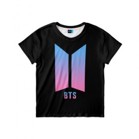 Детская футболка 3D с принтом Love Yourself ANSWER в городе Новоалтайск, 100% гипоаллергенный полиэфир | прямой крой, круглый вырез горловины, длина до линии бедер, чуть спущенное плечо, ткань немного тянется | love yourself answer bts bangtan boys бантаны бтс