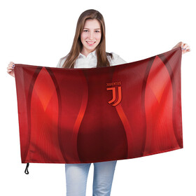 Флаг 3D с принтом Juventus new uniform в городе Новоалтайск, 100% полиэстер | плотность ткани — 95 г/м2, размер — 67 х 109 см. Принт наносится с одной стороны | club | football | juventus | белый | италия | клуб | форма | черный | ювентус