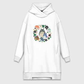 Платье-худи хлопок с принтом Totoro в городе Новоалтайск,  |  | forest | friend | ghibli | japan | keeper | nature | neigbor | neighbour | totoro | анимация | аниме | гибли | дерево | друг | животные | лес | любовь | милый | мир | миядзаки | мульт | мультфильм | природа | сосед | тоторо | хранитель