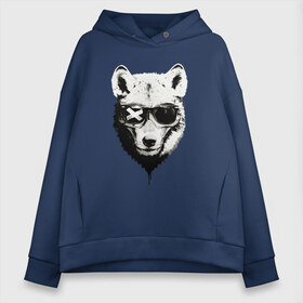 Женское худи Oversize хлопок с принтом wolf with glasses в городе Новоалтайск, френч-терри — 70% хлопок, 30% полиэстер. Мягкий теплый начес внутри —100% хлопок | боковые карманы, эластичные манжеты и нижняя кромка, капюшон на магнитной кнопке | wolf | волк | волк в очках | голова | животное | животное в очках | зверь. | мода | модное | очки | пес | собака | хипстер