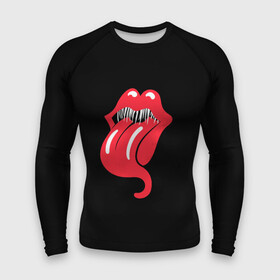 Мужской рашгард 3D с принтом Monsters Kiss в городе Новоалтайск,  |  | halloween | jagger | lips | mick | monster | rock | rolling | stones | tongue | tooth | вольные | губы | джаггер | зубы | камни | катящиеся | мик | монстер | рок | странники | хеллоуин | хэллоуин | язык