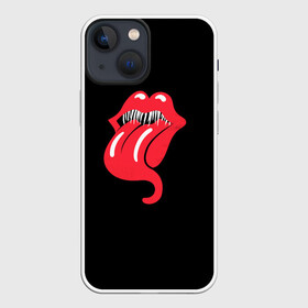 Чехол для iPhone 13 mini с принтом Monsters Kiss в городе Новоалтайск,  |  | halloween | jagger | lips | mick | monster | rock | rolling | stones | tongue | tooth | вольные | губы | джаггер | зубы | камни | катящиеся | мик | монстер | рок | странники | хеллоуин | хэллоуин | язык