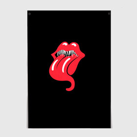 Постер с принтом Monsters Kiss в городе Новоалтайск, 100% бумага
 | бумага, плотность 150 мг. Матовая, но за счет высокого коэффициента гладкости имеет небольшой блеск и дает на свету блики, но в отличии от глянцевой бумаги не покрыта лаком | halloween | jagger | lips | mick | monster | rock | rolling | stones | tongue | tooth | вольные | губы | джаггер | зубы | камни | катящиеся | мик | монстер | рок | странники | хеллоуин | хэллоуин | язык