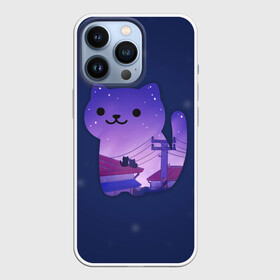 Чехол для iPhone 13 Pro с принтом Ночной Котик в городе Новоалтайск,  |  | Тематика изображения на принте: cat | cats | kitten | kitty | night | pussy | sky | space | star | stars | звезда | звезды | космос | кот | котенок | котик | котики | коты | котята | кошка | кошки | небо | ночное | ночь