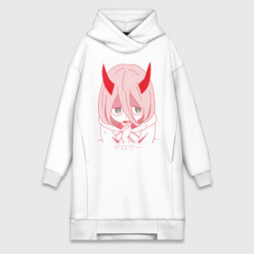 Платье-худи хлопок с принтом Child Zero Two в городе Новоалтайск,  |  | 002 | darling in the franxx | iota | zero two | зеро ту | любимый во франксе | милый во франкcе