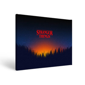 Холст прямоугольный с принтом STRANGER THINGS в городе Новоалтайск, 100% ПВХ |  | 011 | eleven | friends don t lie | netflix | stranger things | демогоргон | нетфликс | одиннадцатая | очень странные дела | сериалы