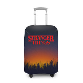 Чехол для чемодана 3D с принтом STRANGER THINGS в городе Новоалтайск, 86% полиэфир, 14% спандекс | двустороннее нанесение принта, прорези для ручек и колес | 011 | eleven | friends don t lie | netflix | stranger things | демогоргон | нетфликс | одиннадцатая | очень странные дела | сериалы