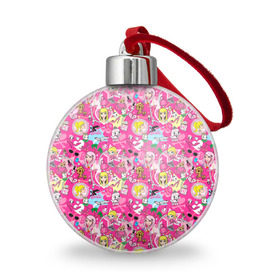 Ёлочный шар с принтом Barbie and Tokidoki в городе Новоалтайск, Пластик | Диаметр: 77 мм | adios | barbie | brilliant | cat | dog | doll | girl | heart | heels | japan | palm | pony | tokidoki | адьос | барби | девушка | иногда | кот | кошка | кукла | пес | пони | собака | япония