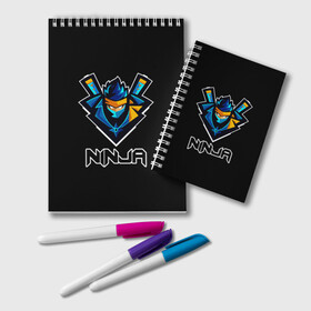 Блокнот с принтом Ninja Fortnite в городе Новоалтайск, 100% бумага | 48 листов, плотность листов — 60 г/м2, плотность картонной обложки — 250 г/м2. Листы скреплены удобной пружинной спиралью. Цвет линий — светло-серый
 | Тематика изображения на принте: battle | fortnite | ninja | royale | twitch | битва | кефир | королевская | лама | ниндзя | победа | стример | твитч | твич | форт | фортнайт | форточка