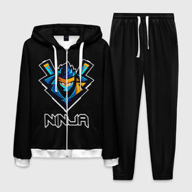 Мужской костюм 3D с принтом Ninja Fortnite в городе Новоалтайск, 100% полиэстер | Манжеты и пояс оформлены тканевой резинкой, двухслойный капюшон со шнурком для регулировки, карманы спереди | battle | fortnite | ninja | royale | twitch | битва | кефир | королевская | лама | ниндзя | победа | стример | твитч | твич | форт | фортнайт | форточка