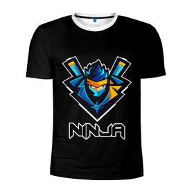 Мужская футболка 3D спортивная с принтом Ninja Fortnite в городе Новоалтайск, 100% полиэстер с улучшенными характеристиками | приталенный силуэт, круглая горловина, широкие плечи, сужается к линии бедра | battle | fortnite | ninja | royale | twitch | битва | кефир | королевская | лама | ниндзя | победа | стример | твитч | твич | форт | фортнайт | форточка
