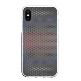 Чехол для iPhone XS Max матовый с принтом Кевлар Color Big в городе Новоалтайск, Силикон | Область печати: задняя сторона чехла, без боковых панелей | Тематика изображения на принте: абстракция | градиент | камуфляж | карбон | кевлар | россия | соты | триколор
