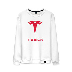 Мужской свитшот хлопок с принтом TESLA в городе Новоалтайск, 100% хлопок |  | brand | car | elon mask | tesla | авто | бренд | илон | илон маск | маск | машина | тесла | электрокар