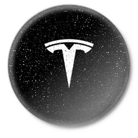 Значок с принтом TESLA SPACE в городе Новоалтайск,  металл | круглая форма, металлическая застежка в виде булавки | brand | car | elon mask | space | tesla | авто | бренд | илон | илон маск | космос | маск | машина | тесла | тесла в космосе | электрокар
