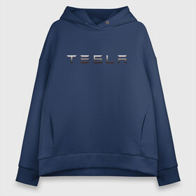 Женское худи Oversize хлопок с принтом TESLA в городе Новоалтайск, френч-терри — 70% хлопок, 30% полиэстер. Мягкий теплый начес внутри —100% хлопок | боковые карманы, эластичные манжеты и нижняя кромка, капюшон на магнитной кнопке | brand | car | elon mask | tesla | авто | бренд | илон | илон маск | маск | машина | тесла | электрокар