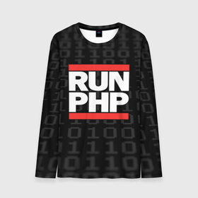 Мужской лонгслив 3D с принтом Run PHP в городе Новоалтайск, 100% полиэстер | длинные рукава, круглый вырез горловины, полуприлегающий силуэт | admin | administrator | calm | code | coder | coding | dmc | engineer | job | keep | php | programmer | run | администратор | айти | инженер | код | кодинг | программа | программист | профессия | сисадмин