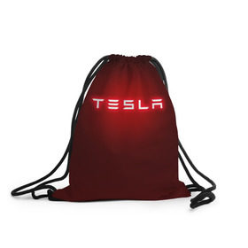 Рюкзак-мешок 3D с принтом TESLA в городе Новоалтайск, 100% полиэстер | плотность ткани — 200 г/м2, размер — 35 х 45 см; лямки — толстые шнурки, застежка на шнуровке, без карманов и подкладки | brand | car | elon mask | tesla | авто | бренд | илон | илон маск | маск | машина | тесла | электрокар