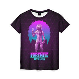 Женская футболка 3D с принтом Fortnite в городе Новоалтайск, 100% полиэфир ( синтетическое хлопкоподобное полотно) | прямой крой, круглый вырез горловины, длина до линии бедер | battle | fortnite | game | royale | survival | зомби | игра | королевская битва